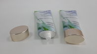 Impression ovale de Silkscreen de tube d'emballage cosmétique en aluminium de revêtement sur l'estampillage froid argenté