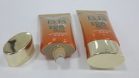 l'or cosmétique ovale d'emballage de barrière de l'aluminium du tube 50g/EVOH a plaqué le chapeau ovale