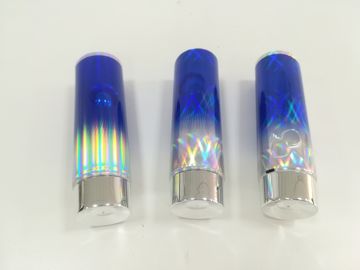 Tube en plastique cosmétique stratifié olographe rond empaquetant le couvercle à visser métallique plat