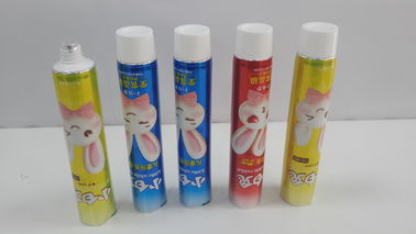 Tube stratifié par aluminium métallique de revêtement de calorie de plastique pour l'emballage de gel de pâte dentifrice d'enfants