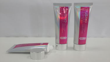 Tube ovale plat cosmétique en stratifié olographe de la compression 90g de tube d'emballage